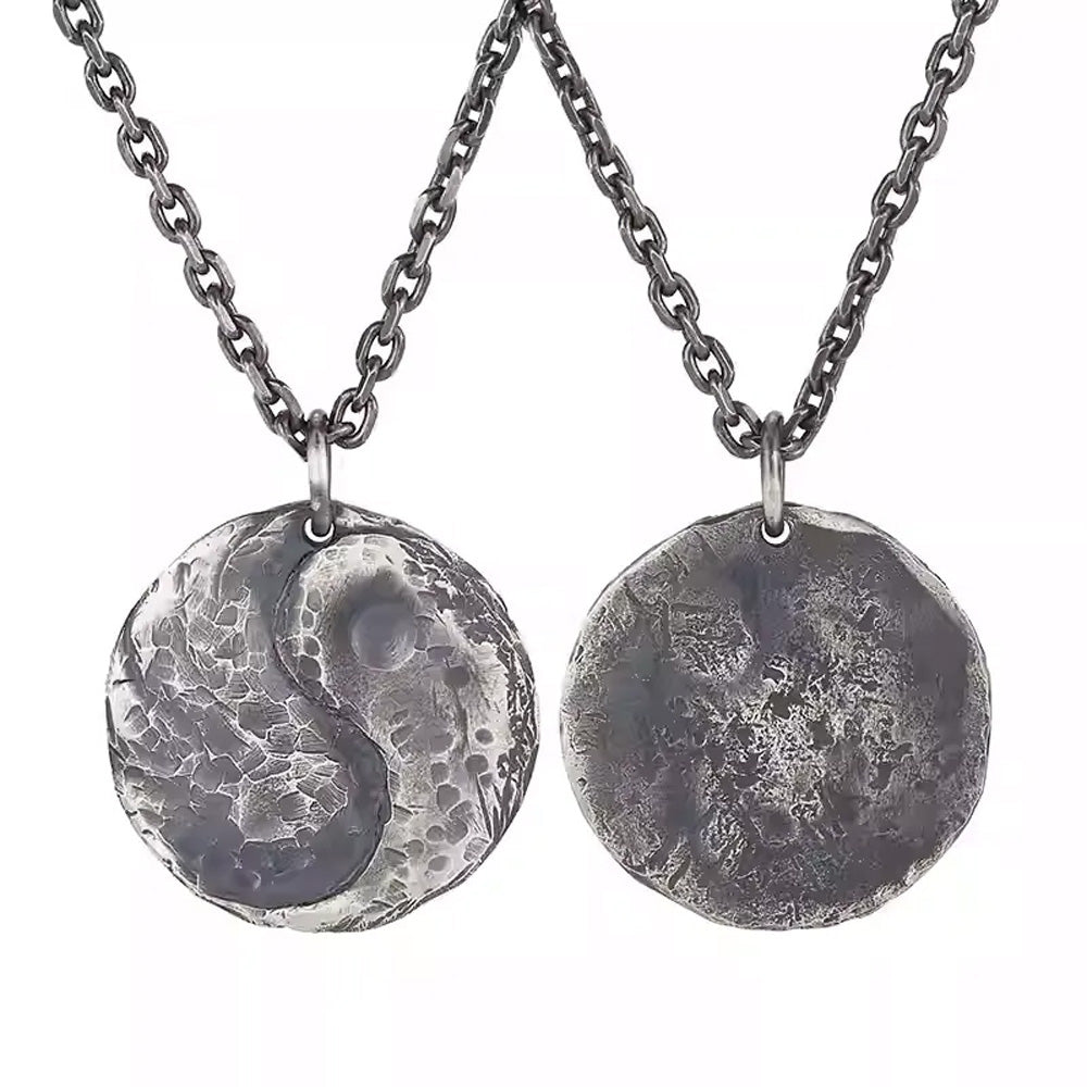 Tai Chi - Balance | 925 Sterling Silver Engraved Meditation Guardian Pendant