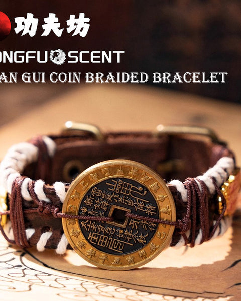 Shan Gui Coin Braided Bracelet - Wealth & Protection Talisman Copper Feng Shui