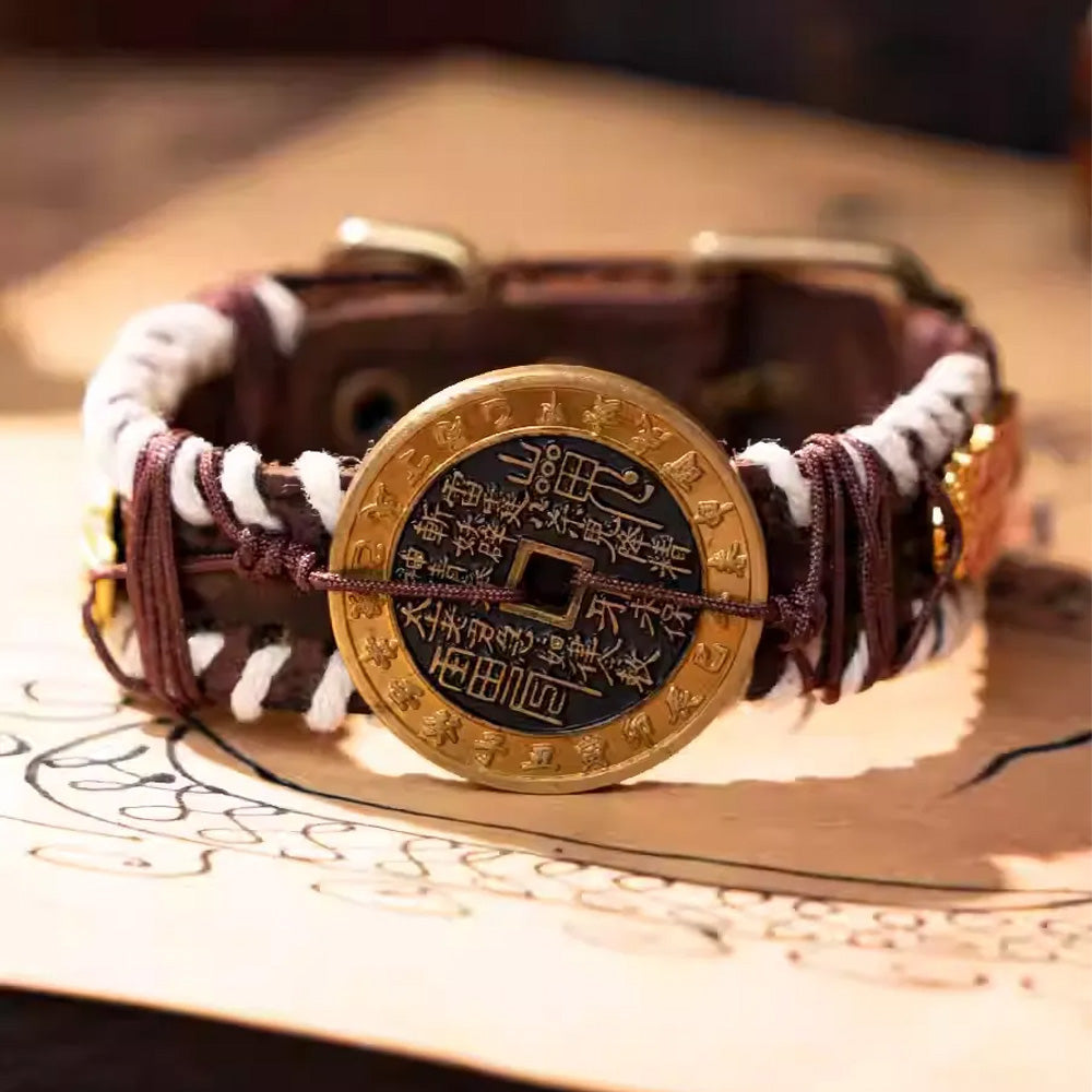 Shan Gui Coin Braided Bracelet - Wealth & Protection Talisman Copper Feng Shui