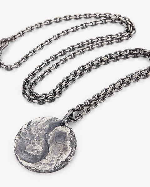Tai Chi - Balance | 925 Sterling Silver Engraved Meditation Guardian Pendant