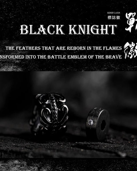 [Dark Warrior] Obsidian, volcanic stone, amethyst forged bracelet