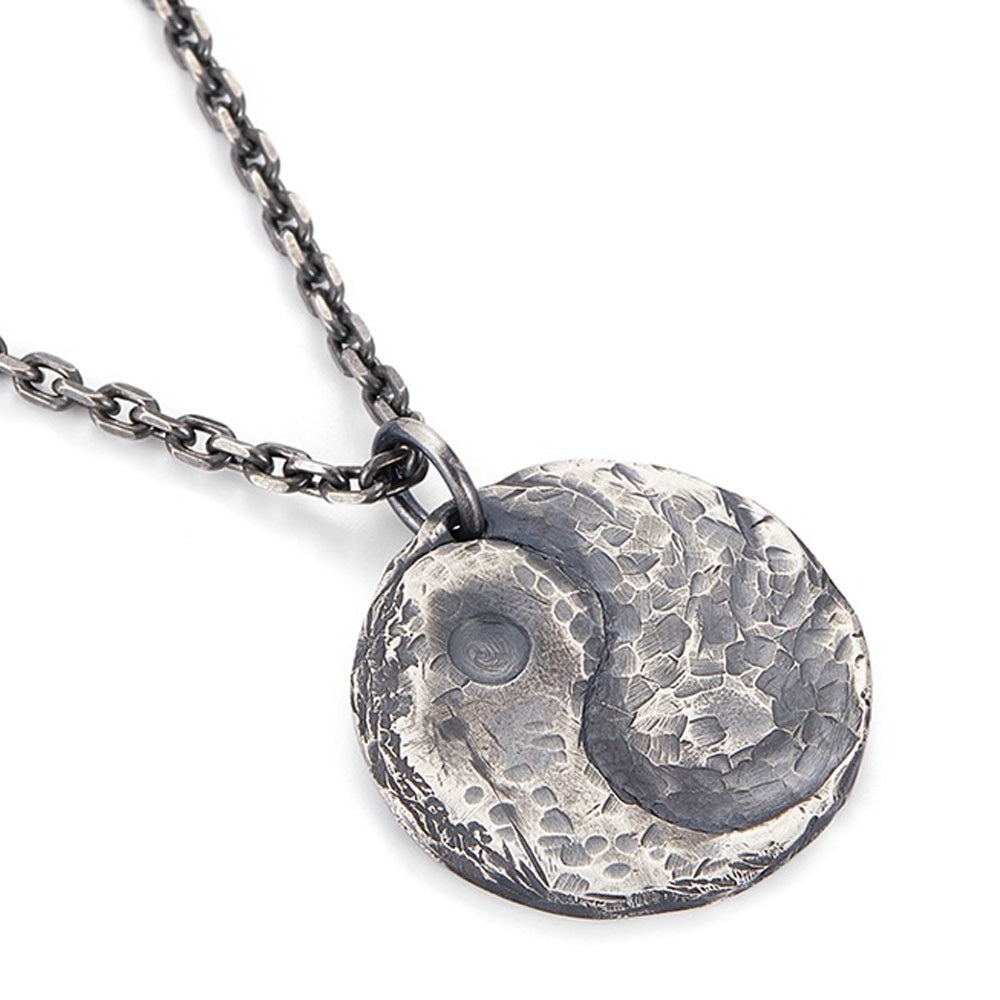 Tai Chi - Balance | 925 Sterling Silver Engraved Meditation Guardian Pendant
