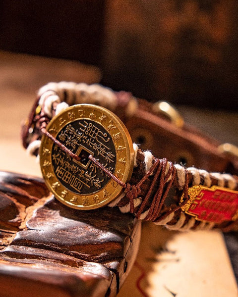 Shan Gui Coin Braided Bracelet - Wealth & Protection Talisman Copper Feng Shui