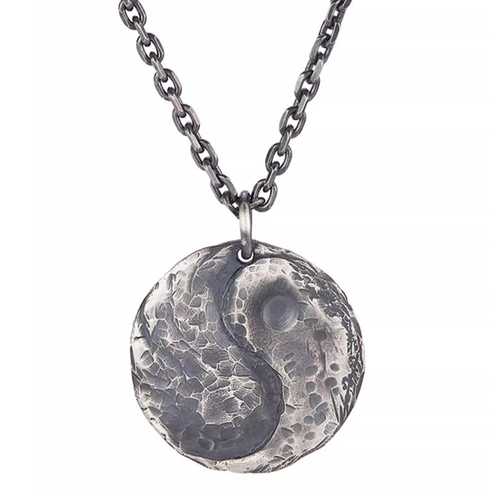 Tai Chi - Balance | 925 Sterling Silver Engraved Meditation Guardian Pendant